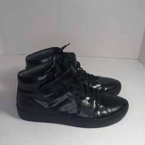 Black mid top sneakers